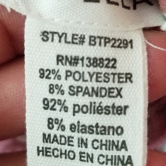 Black Striped Front Tie Pants Size Large - Picture 5 of 5